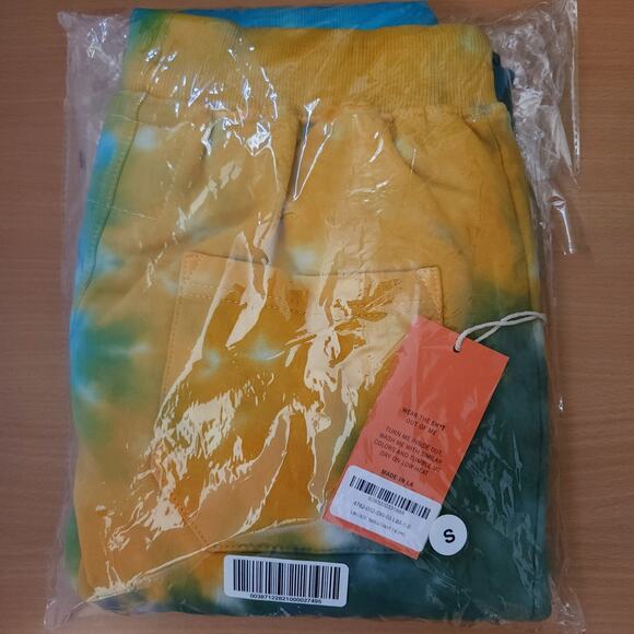 LA DETRESSE Limeade tie dye athleisure sweatpants comfy joggers Size S NEW - Picture 6 of 7